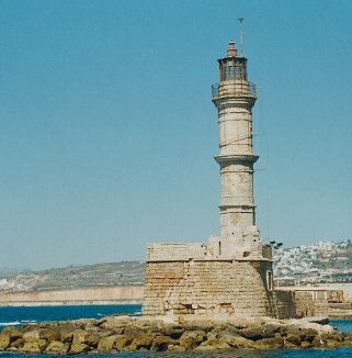 Lighthouse in Hania's harbor