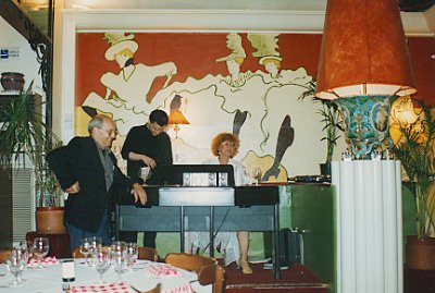 Piano inside the Cafe Hippo.